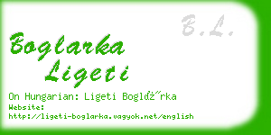 boglarka ligeti business card